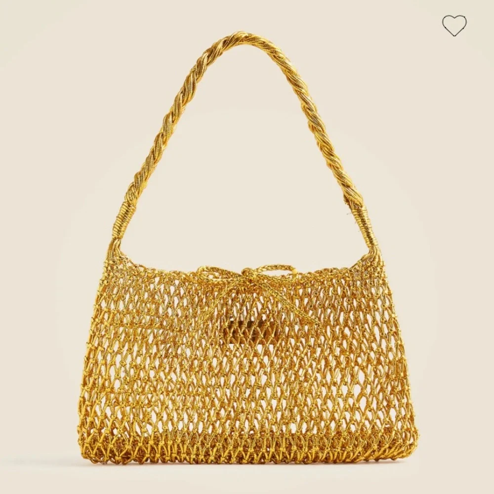 New w Tag: J Crew small Cadiz handknotted shoulder bag in metallic